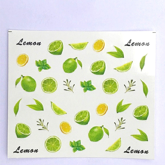 💐4/$16💐 Lemon Lime Nail Decal - Picture 2 of 3